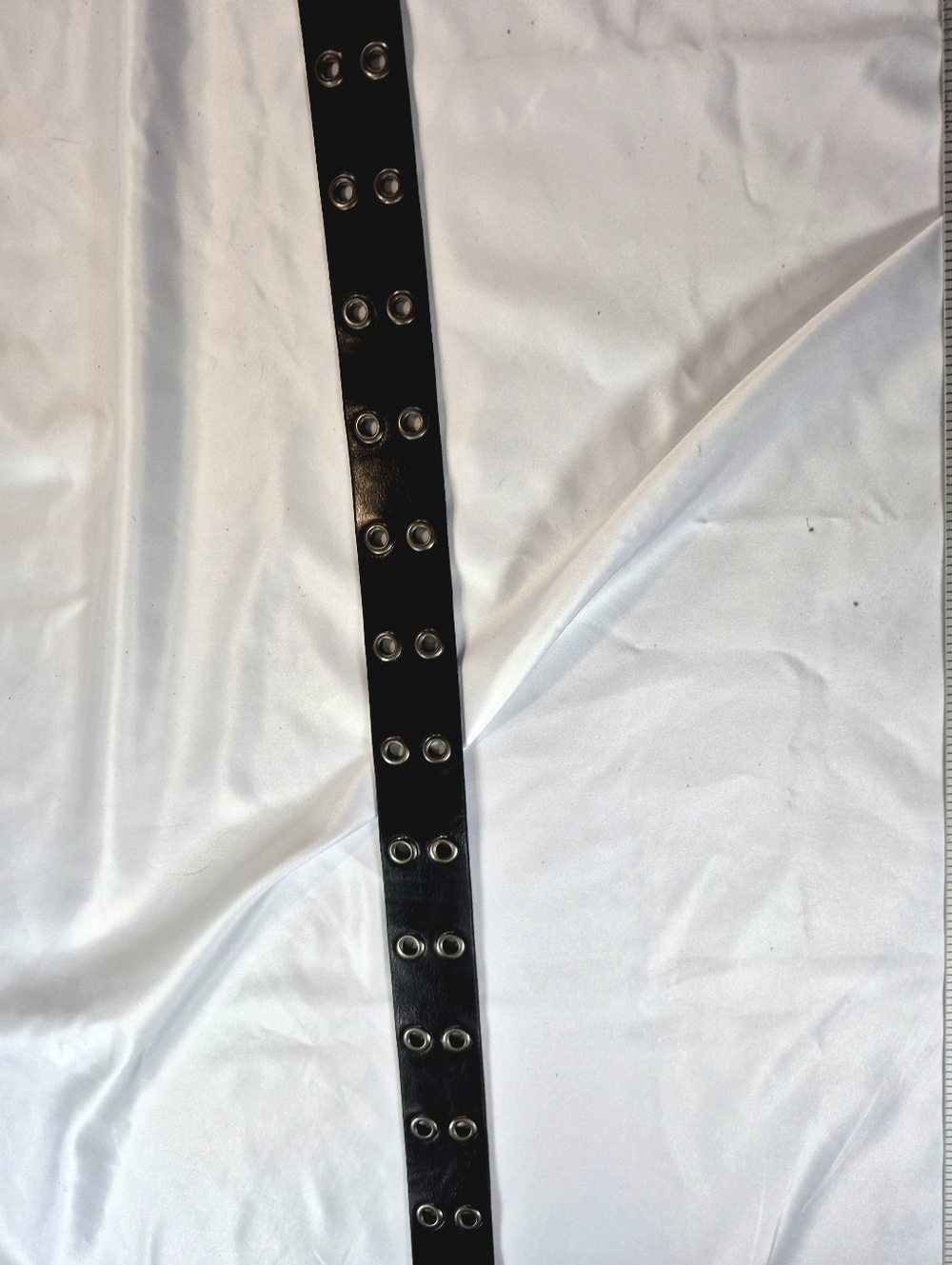 NWOT Black Double Grommet Belt Alternative Punk Grunge Moto Biker Y2k Unisex - Picture 5 of 13